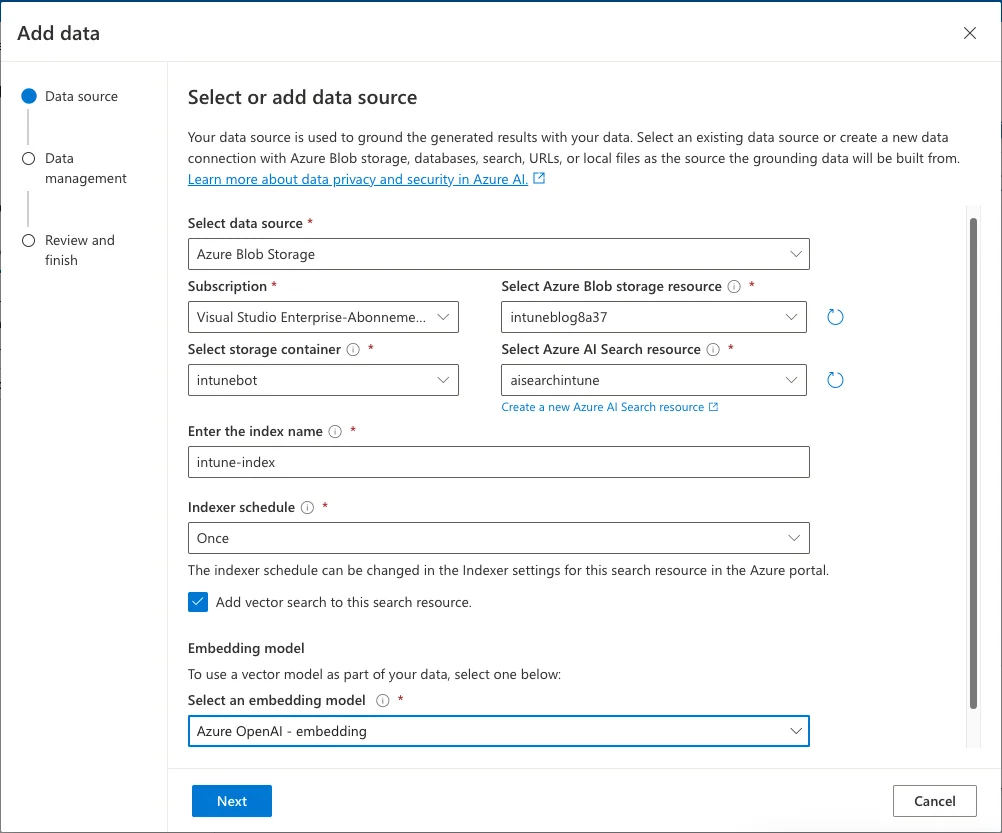No-Code Intune Copilot im Azure OpenAI Studio erstellen