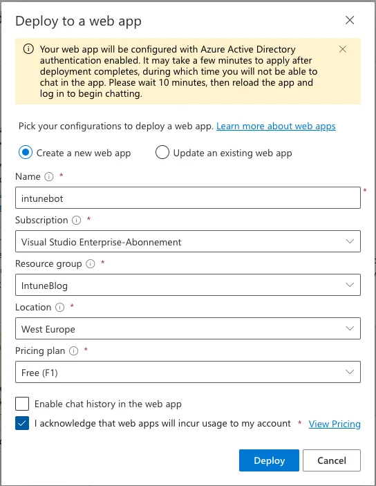 No-Code Intune Copilot im Azure OpenAI Studio erstellen