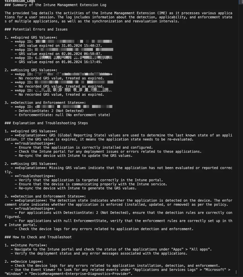 IME Log Summarizer