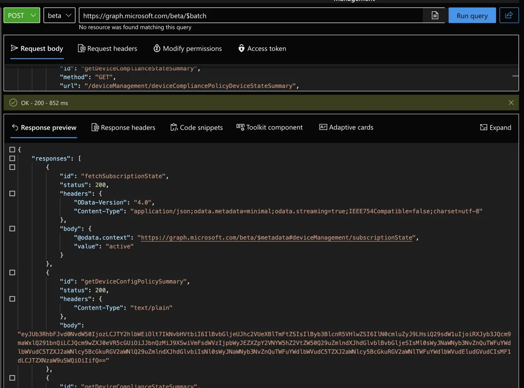 Graph Batch Endpoint