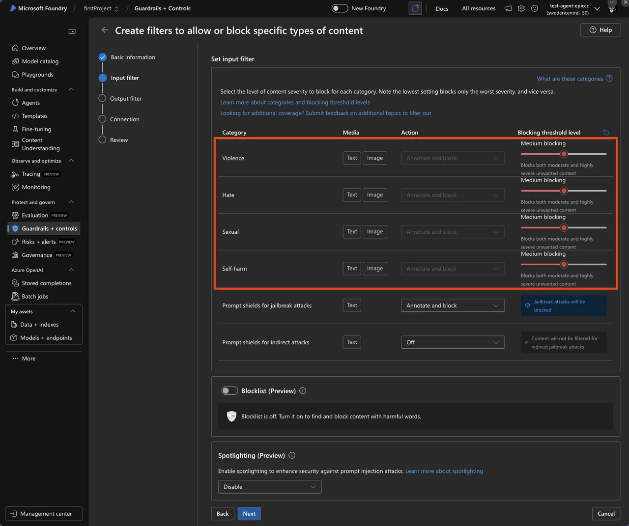 Azure AI Content Safety filtert schädliche Texte und Bilder