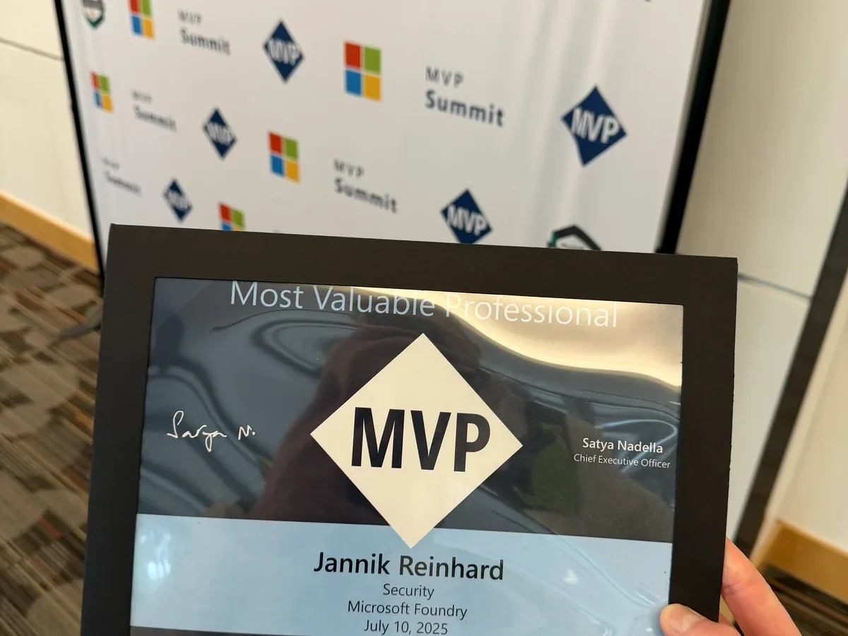 Microsoft-MVP-Auszeichnung für Jannik Reinhard