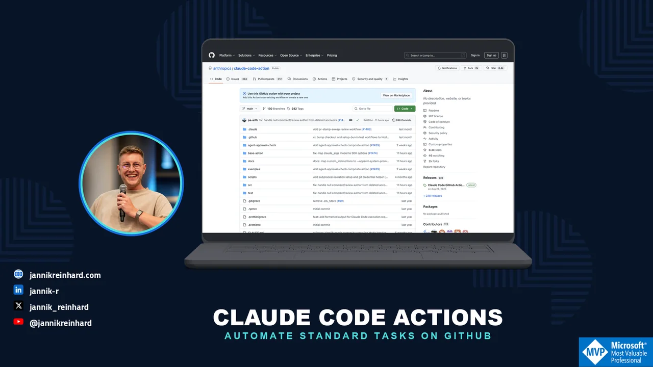 Claude Code in GitHub Actions: Automate Standard Tasks - Jannik Reinhard