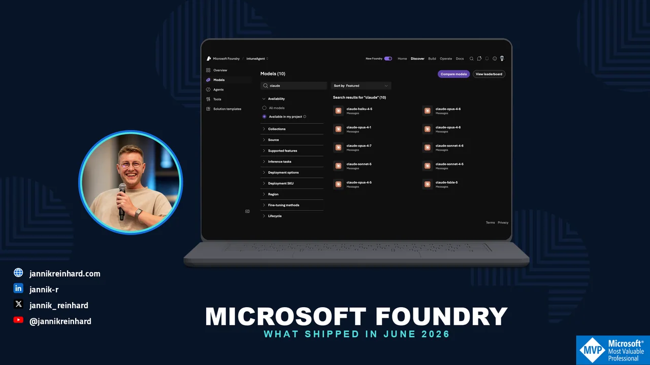 Microsoft Foundry June 2026: Build More Than a Demo - Jannik Reinhard