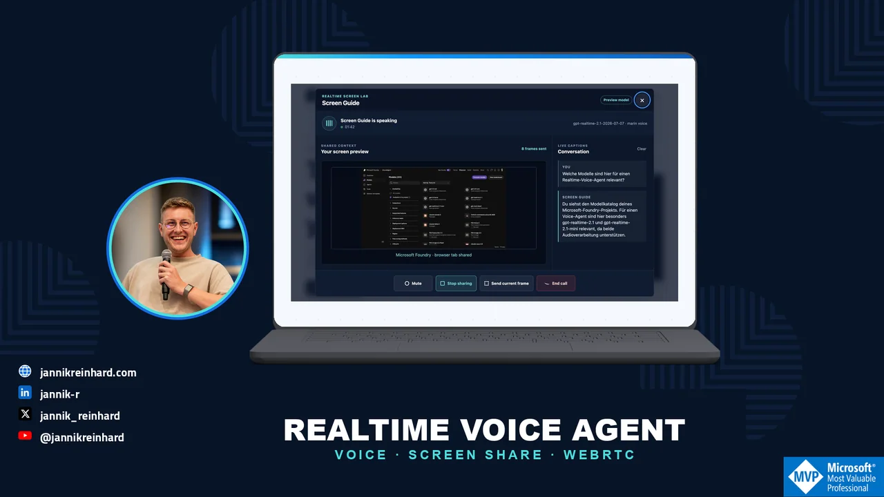 Microsoft Foundry Realtime Voice Agent: Talk to Your Screen - Jannik Reinhard