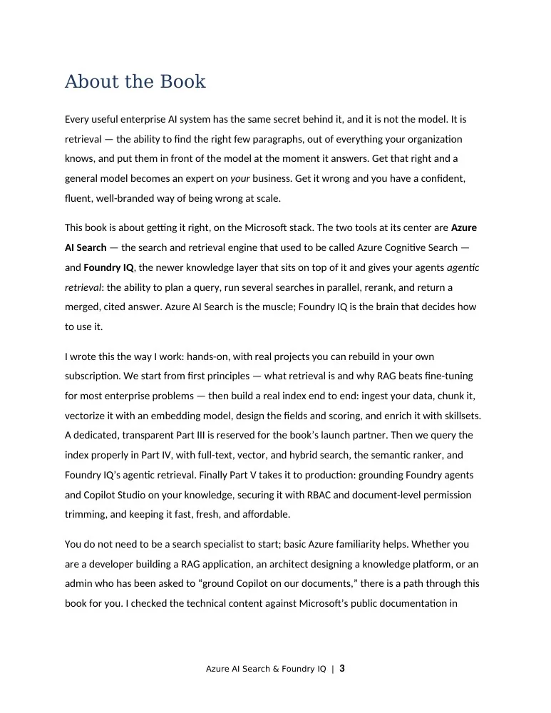 Über das Buch — Azure AI Search und Foundry IQ