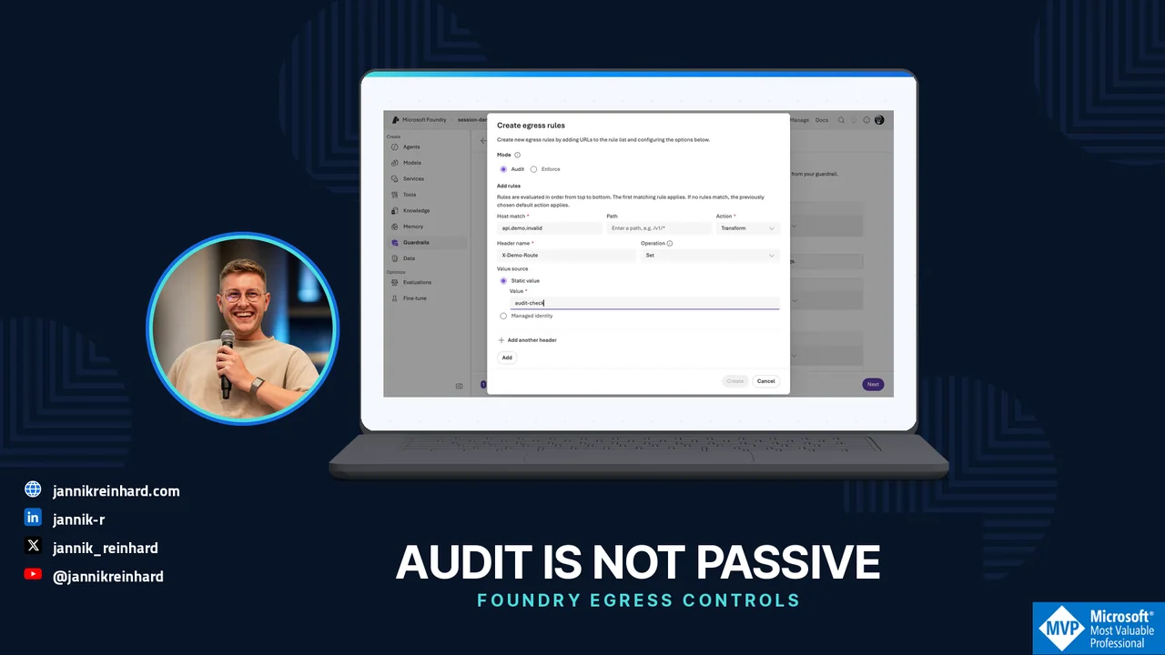 Foundry Egress Audit: Vier Tests für Transform und Rewrite