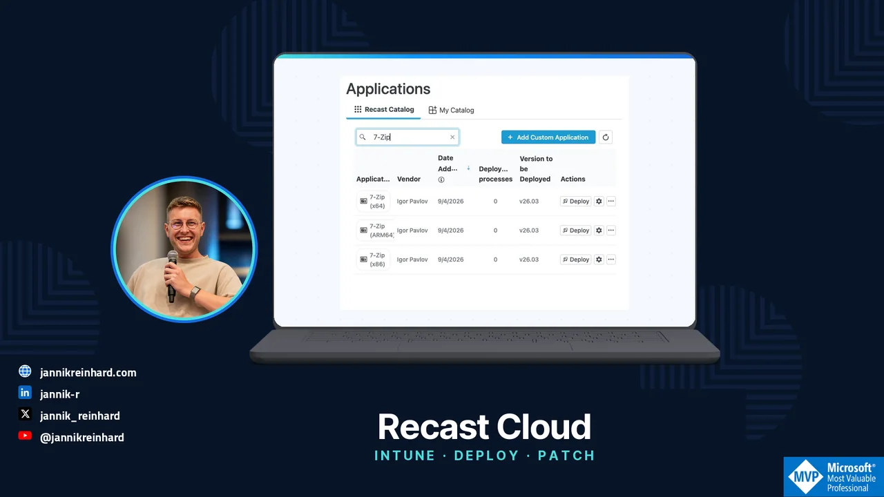 Recast Cloud mit Intune: Einrichtung und App-Updates