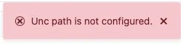 Recast Cloud Integrationstest mit der Meldung Unc path is not configured