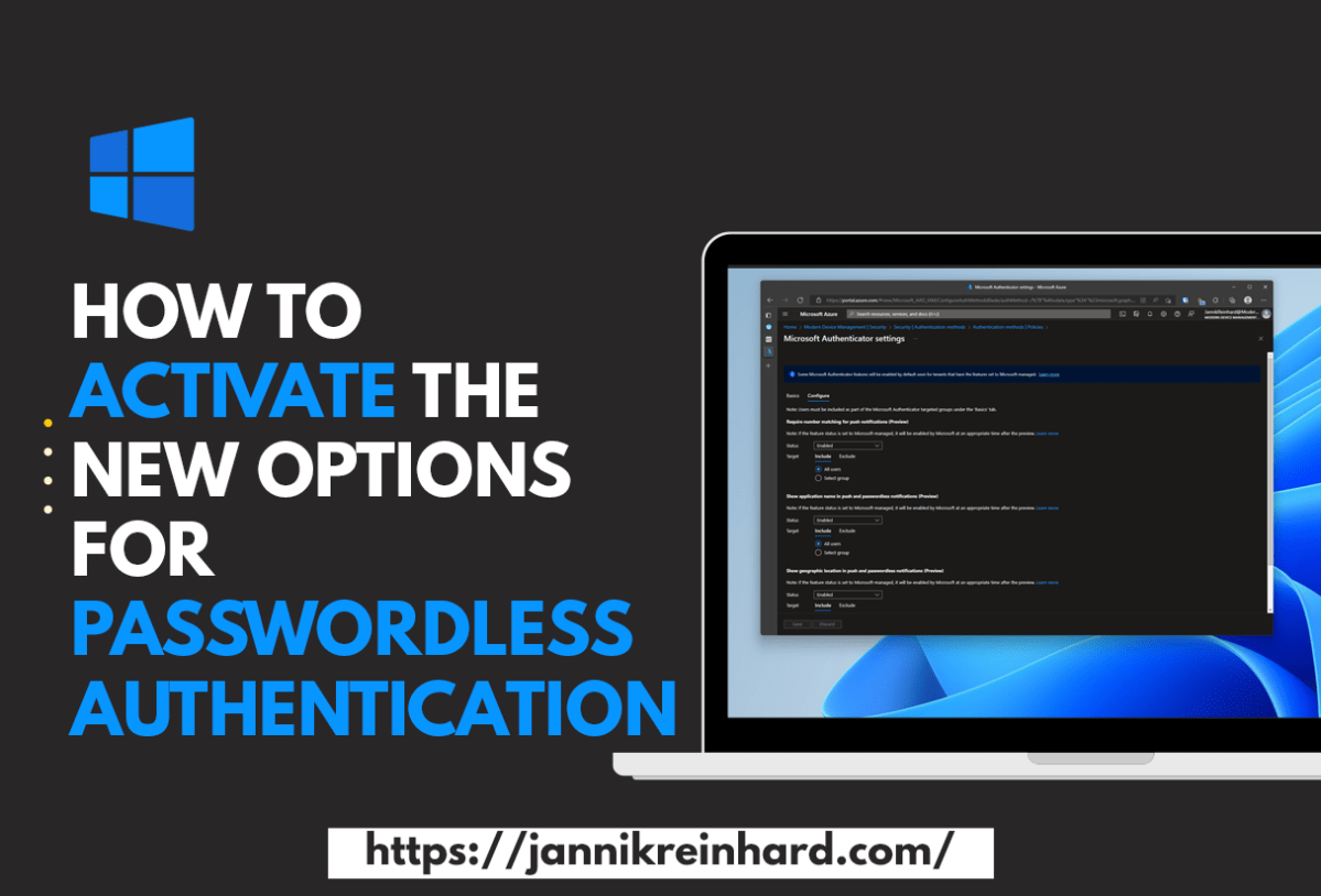 How to activate the new options for Passwordless&nbsp;authentication