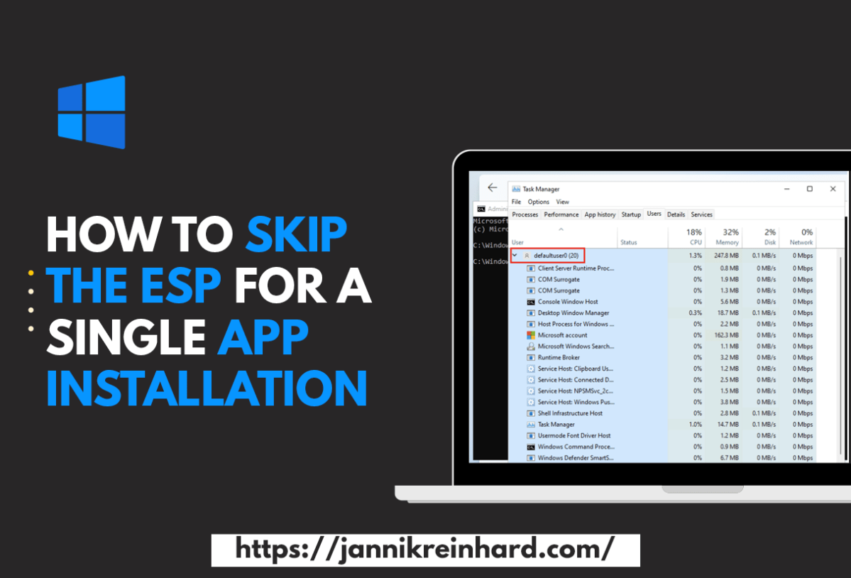 How to skip the ESP for a single app&nbsp;installation