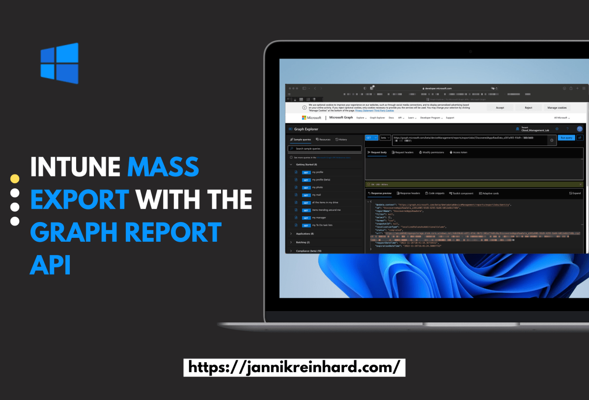 Intune mass export with the Graph Report&nbsp;API