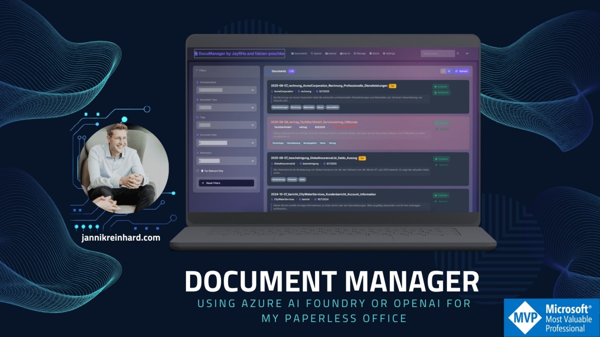 Document Manager: Using Azure AI Foundry or OpenAI for my paperless&nbsp;office